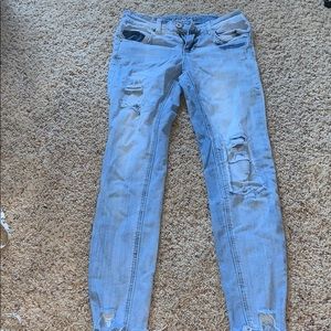 Light wash tipped jeans
